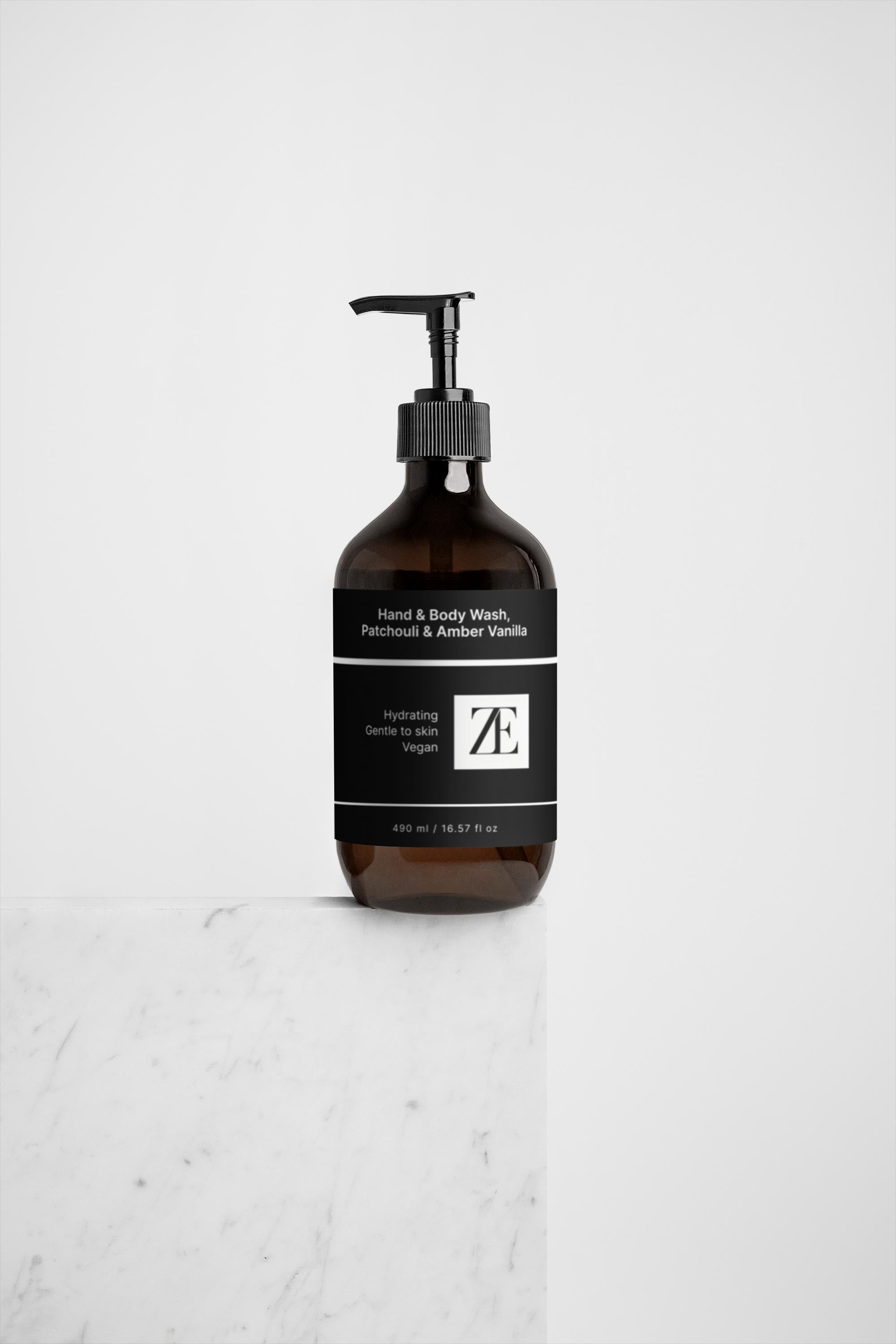Hand & Body Wash, Patchouli & Amber Vanilla
